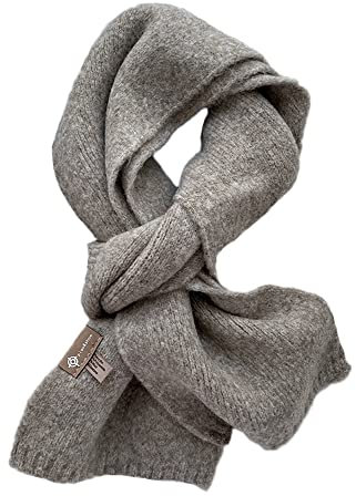 Duories Damen & Herren Gestrickter Wollschal, Winterschal - Lange Unisex Schals, Khaki