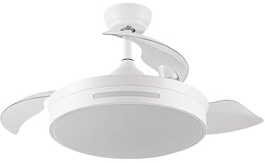 FABRILAMP Ventilador DC 72w Micenas Blanco 3 Aspas Transp. 109d 6 Veloc. 7200lm 3 Colores C/remoto, Memoria Y Temporizador