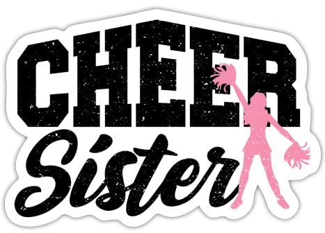 DesignsByJnk5 Sticker Unisex Cheerleader | Cheer Sister Aufkleber Cheerleader Spruch | Schwester lustige Sprüche Autoaufkleber Geschenkidee Cheerleader