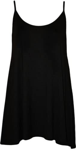 Prime fashions Ladies Camisole Cami Flared Skater Womens Strappy Vest Top Swing Mini Dress