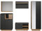 trendteam smart living - 5-teilige Garderobenkombination Garderobenmöbel - Garderobe - Synnax - Aufbaumaß (BxHxT) 265 x 198 x 40 cm - Farbe Anthrazit mit Coast Evoke Eiche - 213491184