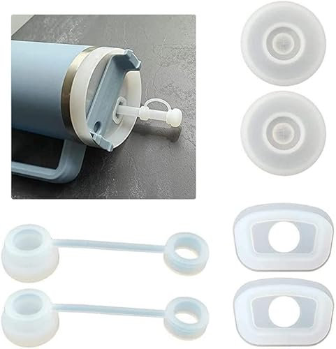 Silicone Spill Proof Stopper Tumbler Accessories Dust-Proof Spill-Proof Leak-Proof Stopper for Car Tumbler Compatible with Stanley Cup 1.0 40oz/ 30oz (2 Set / 6 pcs)