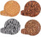 Lot de 64 Assiettes à Dessert en Carton 17,8 cm - Impression Léopard, Zèbre, Girafe - Jetables pour Fête Prénatale, Thème Animal, Anniversaire