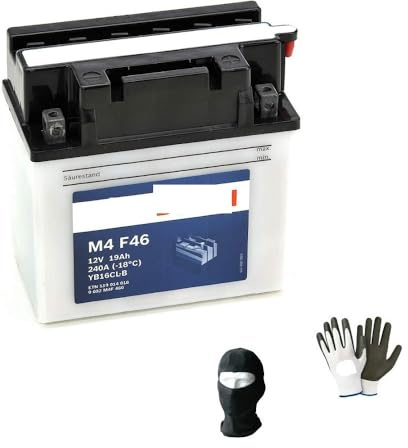 Compatible avec Yamaha MJ S/T/TW (Jet Ski) 500 Batterie YB16CL-B Batteries Bosch M4F460 pour Jet Ski 19AH Ampere 12VOLT FOURNI Complet pour Utilisation 175X100X175MM