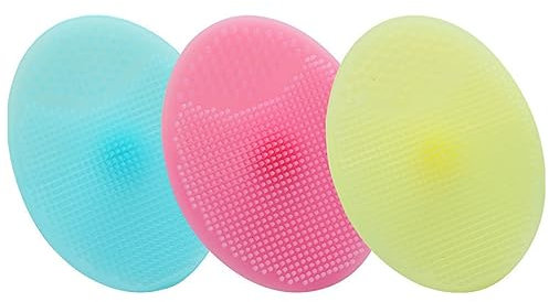 Set di 3 spazzole per la pulizia del viso in silicone, spazzola per la pulizia del viso in silicone per la pulizia dei pori, spazzola per la pulizia del viso in silicone, per tutti i tipi di pelle