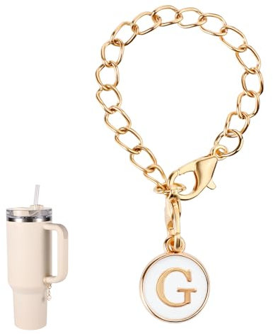 Letter Charm Accessories for Stanley Cup, Letter Charm Accessories Personalized Name ID Letter Handle Charm Letter Charm for Stanley Tumblers (Letter G)