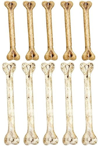 Ppmter 10 Pcs Gefälschte Knochen Mini Skelettknochen Kleine Menschliche Knochen Miniaturen Knochen Für Handwerkdekoration Scary Party Supplies Halloween Home Dekoration