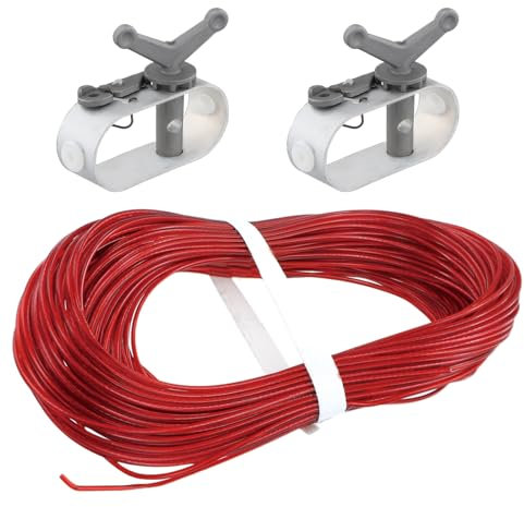 2 Piezas Cubierta de Piscina Cabrestante, Cable de Cubierta de Piscina, Tensor de Alambre Trinquete, Tensor Cuerda Cubierta para Invierno Accesorios