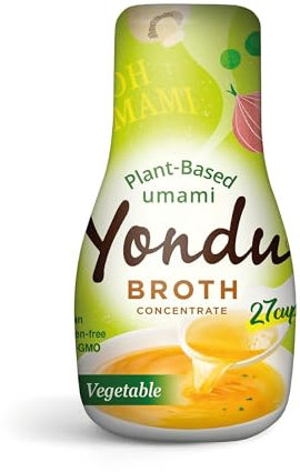 Concentrato di Brodo Yondu (Vegetale, 275ml) - Superiore Salsa di Condimento Vegetariana a Base di Piante. Condimento per Tutte le Ricette. Eleva i Tuoi Piatti con un Ricco Sapore Saporito