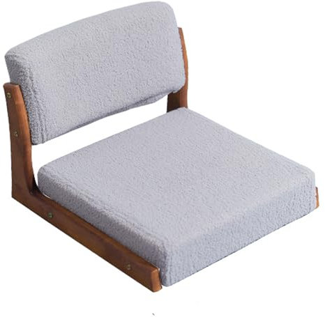 ALMASI Bequemer japanischer Bodenstuhl, Wohnzimmer-Balkonfenster, Faltbarer Tatami-Stuhl mit Rückenlehne, Bodenstuhl-Sitz mit Kissen für Wohnzimmer-Balkonstuhl 1 F