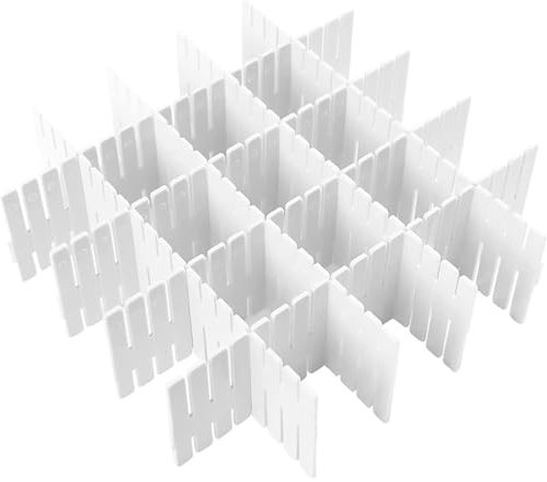 Schubladenteiler Schubladentrenner Verstellbar 10Stk Schubladen Teiler Stecksystem Schublade Weiß Für Schrank Unterwäsche Socken DIY Schreibtisch Organizer (Weiß)