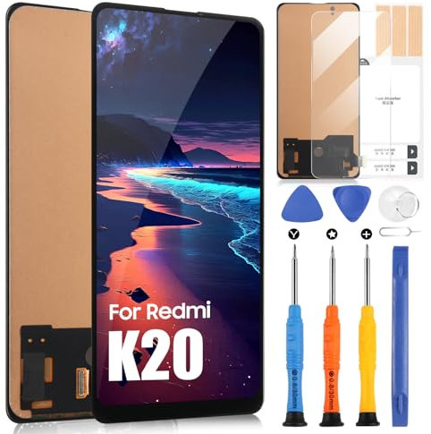 Pantalla LCD para Xiaomi Redmi K20/K20 Pro/Mi 9T/Mi 9T Pro Pantalla Digitizer Touch Screen Reemplazo Assembly con Herramientas (6.39, Negro, Sin Desbloqueo Huella Dactilar)