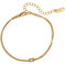 SJUIEO 18K Placcato Oro Reale Nodo D'amore Braccialetto Delicato Catena Del Serpente Infinity Bracciale Regolabile Gioielli In Oro Regali per Le Donne