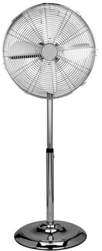 Wintem Ventilatore a Piantana a 3 Velocità - Ventilatore a Torre Ø 40cm, Oscillazione Orizzontale, Regolabile in Altezza, Basso Rumore, 50W, 44.5x40x130cm, Nero