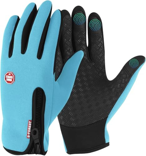 RooRuns Winterhandschuhe, leichte Touchscreen-Handschuhe, Thermohandschuhe, rutschfeste Fahrradhandschuhe, Fahrhandschuhe, Laufhandschuhe, wasserdichte Handschuhe für Männer und Frauen