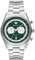 Emporio Armani Watch for Men, 2 sub dial Chronograph Movement and 43mm Case Size with Stainless Steel, Leather or Silicone Strap Grün und Silberton, 42MM