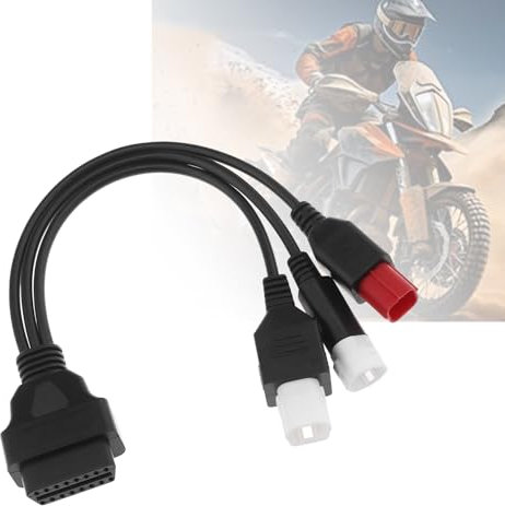 Xiciki Diagnosekabel 3 4 6 Pin OBD2 Adapter für Yamaha, für Honda Motorrad, OBD Fehlercodeleser, OBD-II Motorsystem Diagnosewerkzeuge, Motorradteile und Zubehör