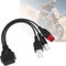 Xiciki Diagnosekabel 3 4 6 Pin OBD2 Adapter für Yamaha, für Honda Motorrad, OBD Fehlercodeleser, OBD-II Motorsystem Diagnosewerkzeuge, Motorradteile und Zubehör