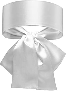 le CABARET LINGERIE Damen Sexy Augenbinde Maske Augenmaske aus Satin Band für erotische Spiele (Weiß)