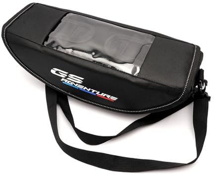 BOLNEY Leder schwarz WASSERDICHT LANGLEBIG EINFACHE Insta Für BM@&W R1200GS R1250GS ADV Adventure R 1200 1250 GS F750GS F800GS Lenkertasche Navigation Motorradzubehör(GS Logo)