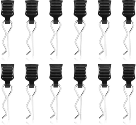 12 Stück RC Karosserie Clips Mit AufreißLaschen Haiboxing Deerc Ersatzteile, KöRper Shell Pin Karosserieklammern für 1/18 1/16 1/14 18859 18858 18859a 16889 2105 Fernbedienung Auto Shell Modell