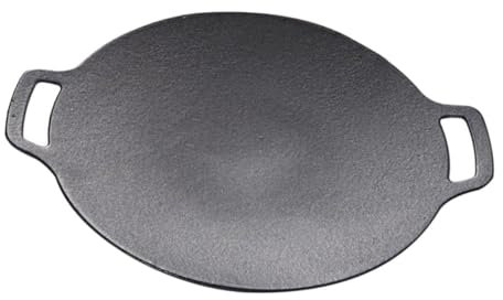 TOYANDONA plaque chauffante en fonte friture poêle charbon de plein air poêlon cuisson plaque de barbecue en plein air Souples de grillades barbecue Assiette de barbecue le fer Gris foncé