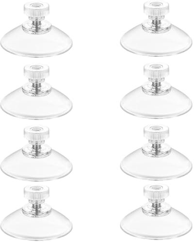 HABNI 8 Piezas De Ventosa Ø 40Mm Ventosas Con Tuerca Y Rosca Para Cocina,Baño,Ventana,Espejo,Coche,Decoración Pvc (Transparente)