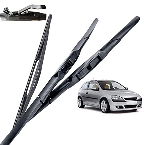 Scheibenwischerblätter für die Windschutzscheibe, für Opel, für Corsa C Schrägheck 2000 2001 2002 2003 2004 2005 2006, Scheibenwischer vorne und hinten