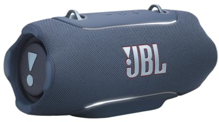 JBL Xtreme 5, Diffusore Waterproof Portatile, Blu | Auracast, AI Sound Boost, Bluetooth 6.0, Protezione IP68, 28 Ore di Autonomia, Illuminazione Ambientale, Tracolla Inclusa