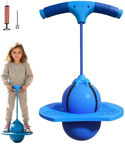 Atsmoce 2026 Neu Pogo-Sprungball mit Griffen, Balance Hüpfball, Trainingsgeräte für Kinder und Erwachsene (Blue)