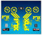 Ecoshirt 8O-ZVPD-3C0E Sticker Fork Fox 36 Am60 Aufkleber Decals Autocollants Adesivi Forcela Gabel Fourne, Gelb