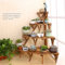 Blumentreppe Pflanzenregal Pflanzentreppe Multilayer Rahmen Massivholz Leiter Blume Rack Landung Multifunktions Woody Pflanze Regal Blumentopf Regal Display (4 Schichten)