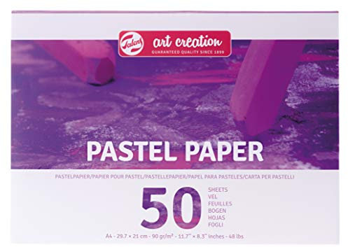 Talens Art Creation - Pastellpapier A4, 90gm/qm , 50 Blätter, FSC-MIX, 21.1 x 29.7 x 0.9 cm