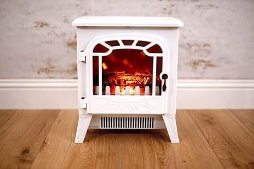 Marco Paul Electric Fireplace with Camping Stove Feature LED Light, Adjustable Heat Electric Fire, Wall Mounted or Free Standing Design, Energy Efficient Heater Home Improvement 2 heat settings 1800w