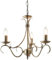 National Lighting Brandon Decorative 3 Way Scrolled Arms Antique Brass Branch Arm E14 LED Compatible Pendant Ceiling Light