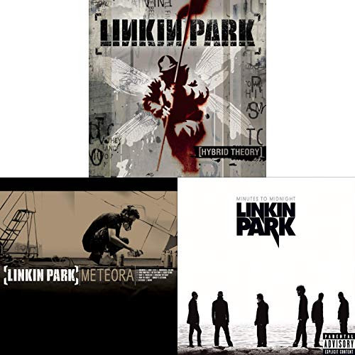 Eamufa Linkin Park: Rise to Stardom 3 CDs Complete Studio Albums Collection (Hybrid Theory / Meteora / Minutes to Midnight)