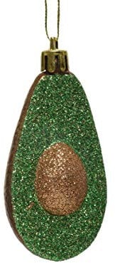 2 Christbaumschmuck Avocado 7cm Weihnachtkugeln Anhänger grün Gemüse Essen
