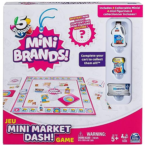 Mini Brands Mini Market Dash Food Game, für Familien und Kinder ab 5 Jahren