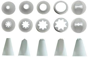 Set 10 beccucci assortiti per sac a poches in plastica