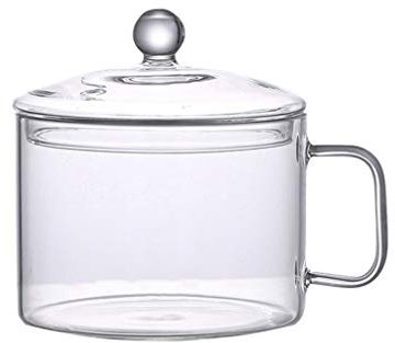 Pentola in Borosilicato per Cucinare Pentola per Spaghetti Istantanei con Coperchio per La Cucina di Casa Ristorante Forno Forno a Microonde E Lavabile in Lavastoviglie