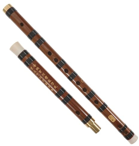 1 Satz Zweiteilige Flöte Bambusflöte Dizi Sopranblockflöte Für Kinder Starter Holzflöte Klassisches Musikinstrument Pfeife Aus Bambus Bambusflöte F-taste Hefter Student Groß China