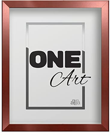 aFFa frames, Hekla, Cadre photo MDF, facile à nettoyer, Rectangle, avec façade en verre acrylique, Rose Gold, 40x60 cm