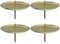 4-teiliges Set Kerzenhalter Kerzenteller für Adventskranz aus Metall, Adventskerzenhalter, Kerzenstecker mit Dorn (Teller-Durchmesser: 50 mm, Gold)