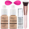 PHOERA Foundation, PHOERA Make-up für Frauen, PHOERA Matte Liquid Foundation mit voller Deckkraft, PHOERA Primer, PHOERA Concealer(103 Warm peach+104 Buff Beige)