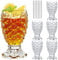 INFTYLE Set of 6 Pineapple Cocktail Glasses Vintage Glassware Whiskey Glasses Classic Wine Drinking Glasses Mixed Drinkware Sets Gift for Men Women(8oz)
