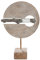 GILDE Skulptur Ethno auf Sockel naturfarben/weiß gewischt H: 37.50 cm B: 25.50 cm T: 9cm 36999