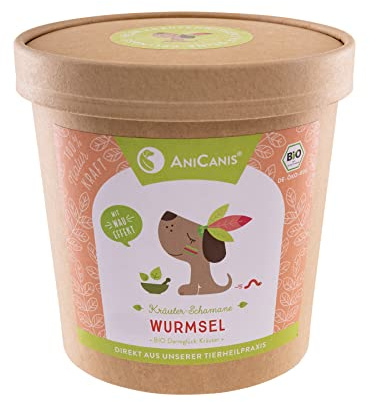 AniCanis Bio Kräutermix WURMSEL für Hunde - Darm & Darmschleimhaut - 100g | vom Tierheilpraktiker, Wermut & Schwarzkümmel, Darmpflege, Schleimhautpflege, Darmflora, ohne Zusatzstoffe