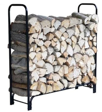 Grindi - Kaminholzregal Kaminholzständer Brennholzregal Holzaufbewahrung - Silvam I, 120x35,6x120 - Holzkorb für Kaminholz & Holzlager, Holzunterstand für innen und außen
