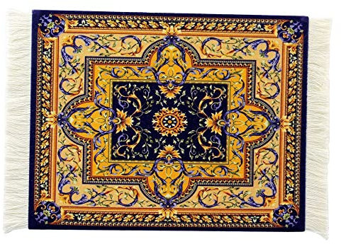 Generic 18 * 23 cm Perser Stil Mousepad mit Quaste - Orientalischer Mini Teppich Computer Zubehör - Multi-colored - Baumwolle - Samt