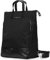 KNOMO Harewood 16 Zoll 2-in-1 Tragetasche zu Rucksack, Business Tote, Schwarz, Silberner Beschlägen